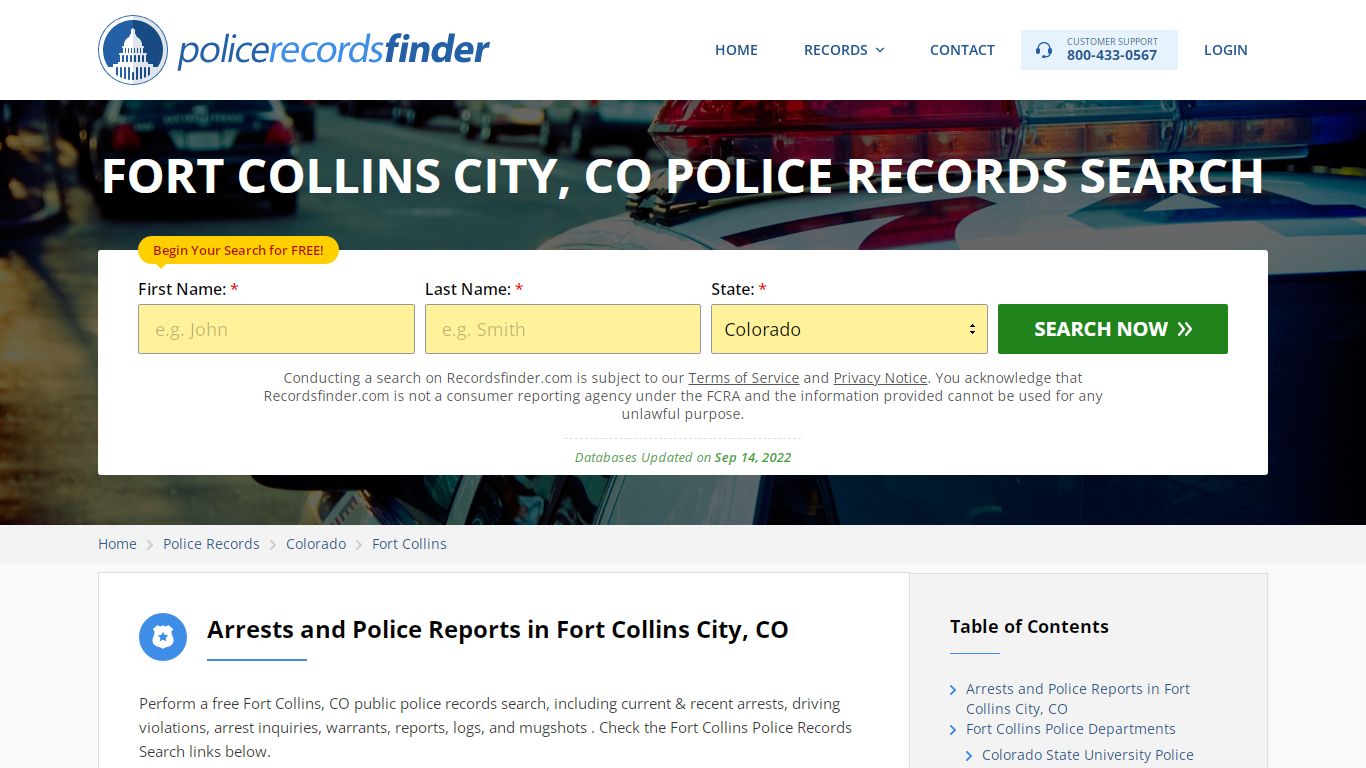 Fort Collins, Larimer County, CO Police Reports & Police Department Records